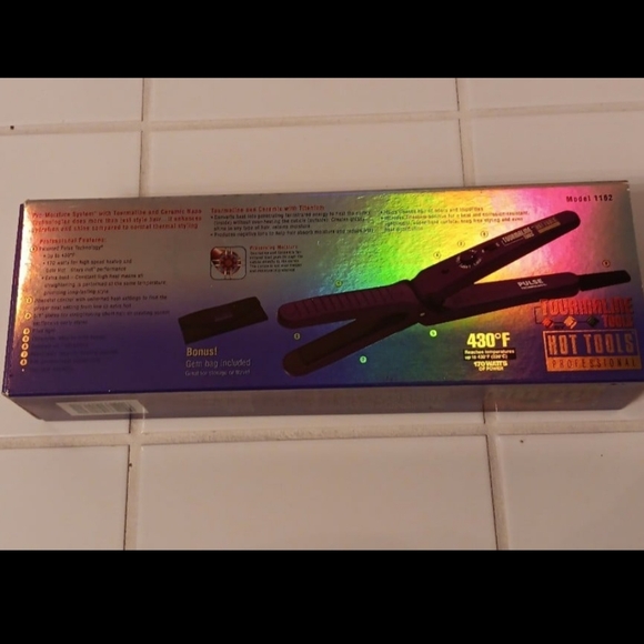 Tourmaline Tools Hot Tools Professional Tourmaline Ceramic 5/8" Flat Iron NIB - Picture 2 of 4